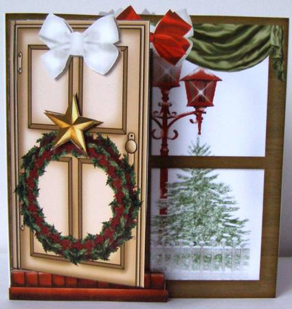 Easy Christmas Card with Extra Door Flap by Margaret McCartney