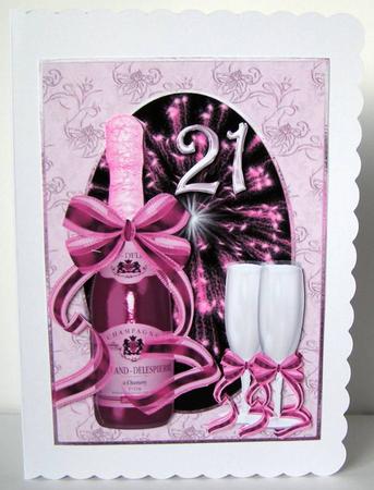 21st Birthday Pink Champagne by Margaret McCartney