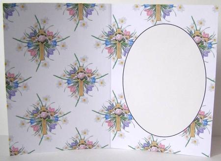 Easter Floral Cross Insert 1 by Margaret McCartney