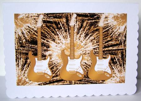 Two Guitar Card Fronts No 2 by Margaret McCartney