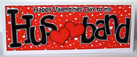 Valentines Day Husband Large Dl Quick Card 3D Decoupage by Margaret McCartney