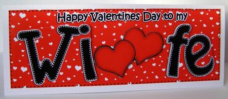 Valentines Day Wife Large Dl Quick Card 3D Decoupage by Margaret McCartney