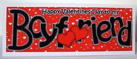 Valentines Day Boyfriend Large Dl Quick Card 3D Decoupage by Margaret McCartney