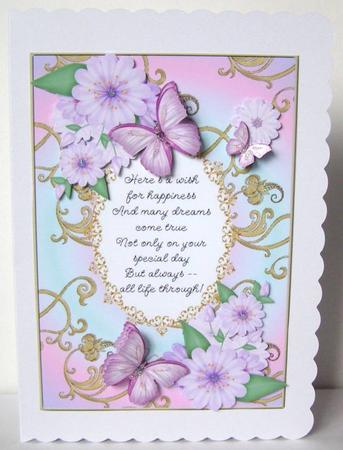 Butterflies with Gold Flourishes and Poem 4 by Margaret McCartney