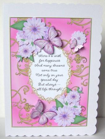 Butterflies with Gold Flourishes and Poem 5 by Margaret McCartney