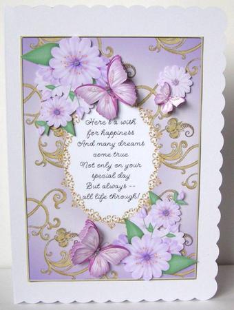 Butterflies with Gold Flourishes and Poem 1 by Margaret McCartney