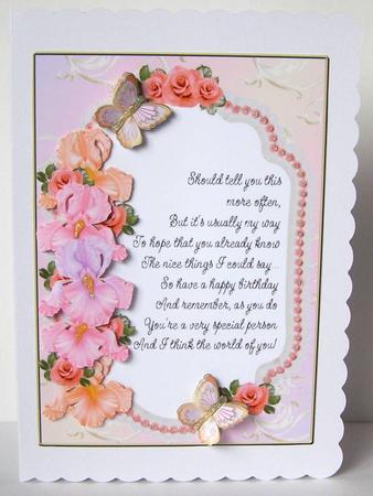 Roses, Irises and Butterflies 1 by Margaret McCartney