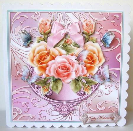 Mini Kit Glowing Roses and Butterflies by Margaret McCartney
