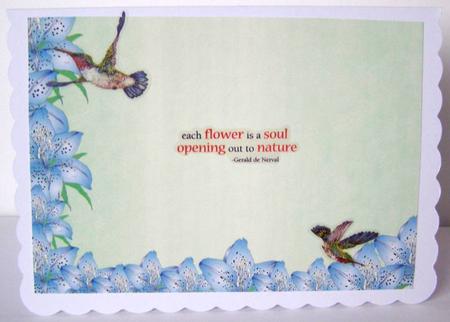 Blue Lilies Backing Sheet by Margaret McCartney