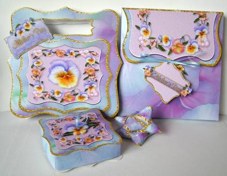 Pansy Bouquet Gift Accessories Kit by Margaret McCartney
