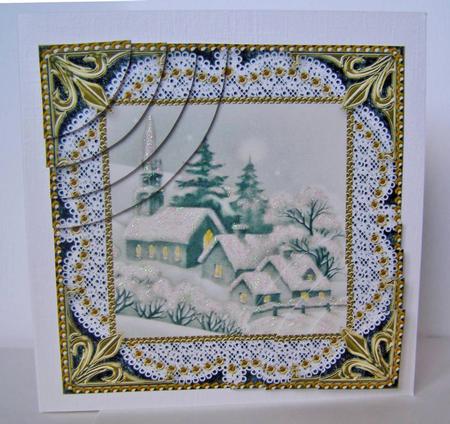 Christmas Village 2 Vintage 6 Inch Duo Corner Stacker by Margaret McCartney