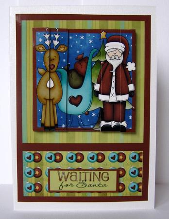 Waiting for Santa Side Stacker Card Front by Margaret McCartney