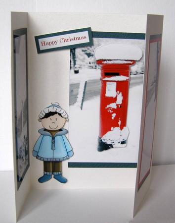 Postbox in Snow Gatefold by Margaret McCartney
