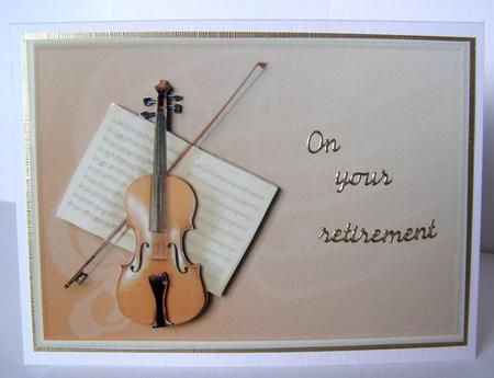 Violin Card Front by Margaret McCartney