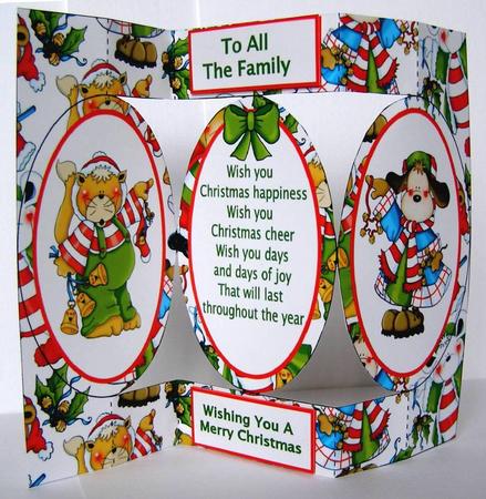 Animal Christmas Tri Fold by Margaret McCartney