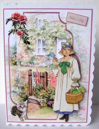 Living at Rose Cottage Bracket Scene Card Front by Margaret McCartney