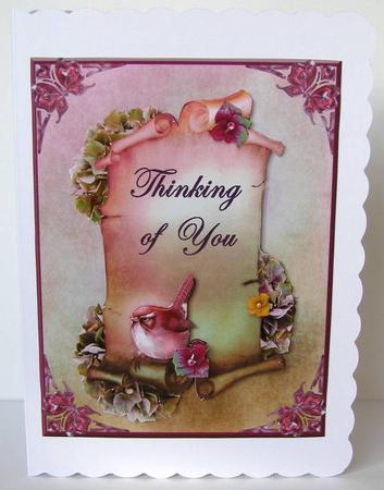 Bird on Scroll, Thinking of You by Margaret McCartney