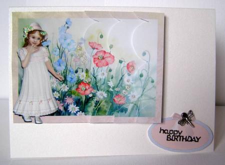 Pretty Meadow Girl Side Stacker by Margaret McCartney