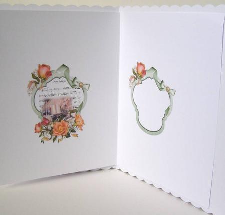 Love Music and Roses Pyramid Insert by Margaret McCartney