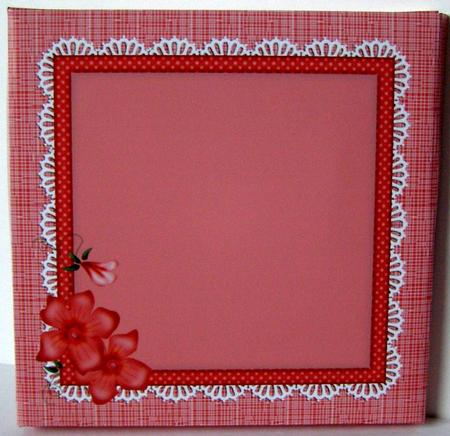 Pretty Violas & Lace 4 x 4 Square Card Box Mini Kit by Margaret McCartney
