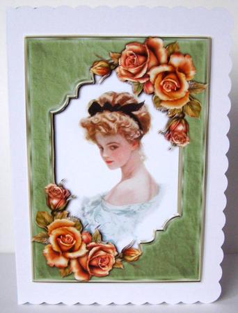 Vintage Beauty & Sunset Roses + Extra Frame by Margaret McCartney