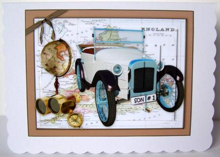A Vintage Car for Dad/son Pyramid by Margaret McCartney