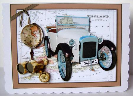 Vintage Car for Dad/son by Margaret McCartney