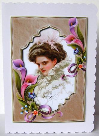 Vintage Beauty & Calla Lilies + Extra Frame by Margaret McCartney