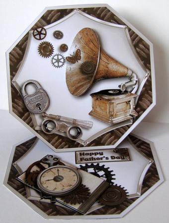 Steampunk Junk Octagonal Easel Mini Kit by Margaret McCartney