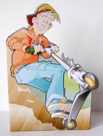 Scooter Dude Shaped Card by Margaret McCartney