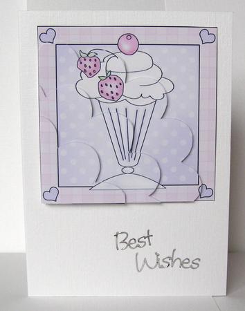 Sweet Treats Quick Card with Shell Edged Corner Side Stacker by Margaret McCartney