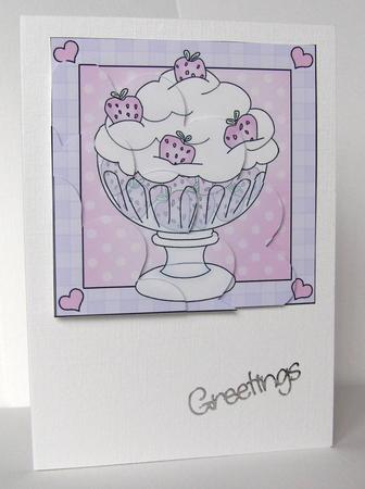 Sweet Treats Quick Card with Shell Edged Corner Side Stacker by Margaret McCartney