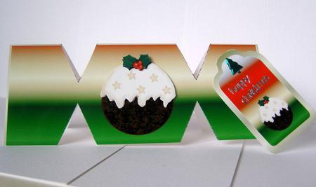 Christmas Pudding Cracker Card by Margaret McCartney