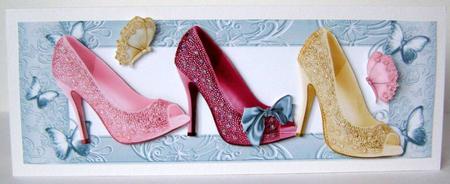 Sparkly Shoes in Butterfly Dl Frame with Bows by Margaret McCartney