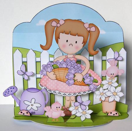 3D Girlz Liz's Roses Pop Up Front Card Kit by Margaret McCartney