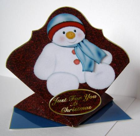 Mr Snowman Diamond Top Card by Margaret McCartney