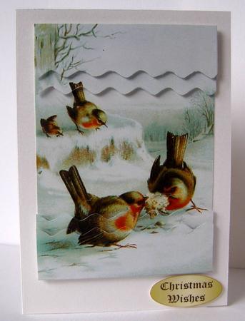 Christmas Robins Top Bottom Stacker by Margaret McCartney