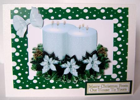 Lovely White Candle,white Poinsettias by Margaret McCartney