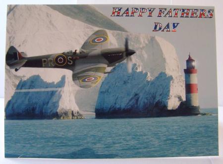 Fathers Day Spitfire A4 by Margaret McCartney