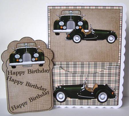 Pocket Card Vintage Car Male by Margaret McCartney