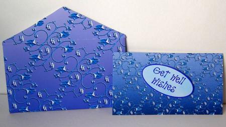Blue Metallic Swirls by Margaret McCartney