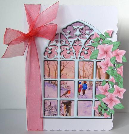 Over the Edge Arch Window Walking in the Snow by Margaret McCartney