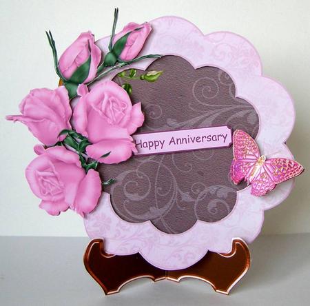 Roses and Butterflies Floral Frame by Margaret McCartney