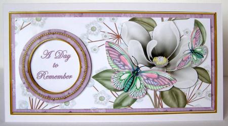 Lilac Butterfly Day to Remember Dl Decoupage Topper by Margaret McCartney