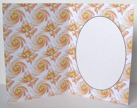 Orange Floral Whirl Insert 1 by Margaret McCartney