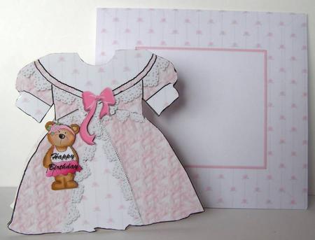 Pretty in Pink Dress Card & Envelope by Margaret McCartney