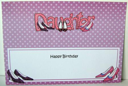 Large Dl Birthday Daughter Shoes Matching Large Dl Insert by Margaret McCartney