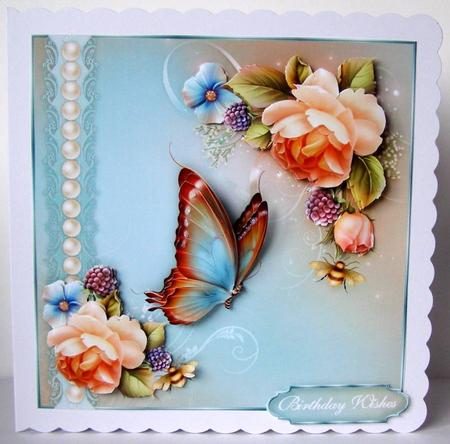 English Roses 8" Square Card Mini-kit by Margaret McCartney