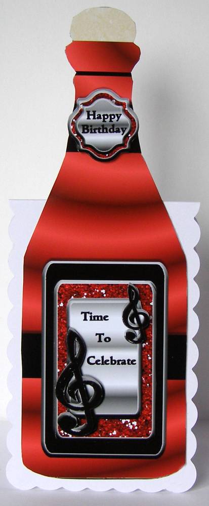 It's a Celebration - Champagne Bottle Red by Margaret McCartney
