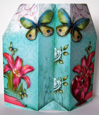 Shapedcard Perfume Box Magical Butterflies by Margaret McCartney
